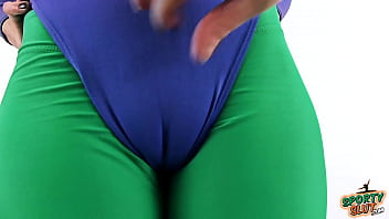 AMAZING BUTT BRUNETTE and CAMEL-TOE In Super-Tight 80s Spandex!