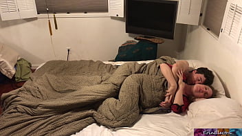 Stepson and stepmom get in bed together and fuck while visiting family - Erin Electra