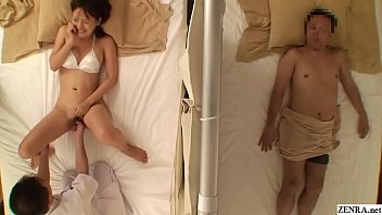 JAV massage tiny curtain divider featuring cheating wife in HD with English subtitles