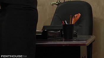 Ultra Foxy Milf India Summer goes for Hot and Dirty Office Sex in Stockings & Glasses