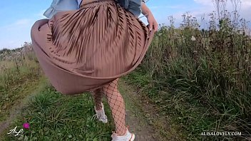 Young b. Fucked in a Field - Outdoor POV