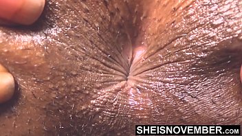 My Winking Asshole And Booty Cheeks Spreading In Slow Motion With Wet Pussy Exposed, Petite Hot Ebony Slut Sheisnovember Lays Nude On Her Couch With Sexy Legs Wiggling With Anus Pulled Open While Arching Her Back Closeup on Msnovember