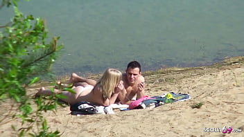 Real Teen Couple on German Beach Voyeur Fuck by Stranger