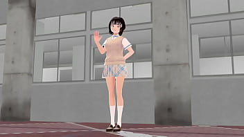Toyota Nono anime girl introduces herself 【upskirt】