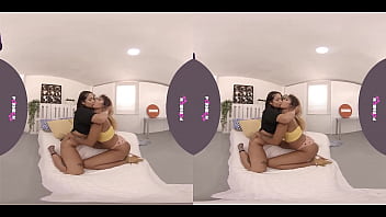PORNBCN VR Lesbian gamer girls having hardcore sex with strapon on her room Venus Afrodita and Jade Presley big boobs latina with asian teen petite blonde & brunette realidad virtual