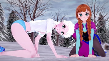 Elsa and Anna from Frozen - Japanese Hentai