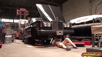 Chesty redhead european vixen getting anally fucked by the horny mechanic