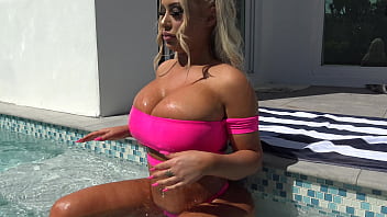 Brandie Bae Pool Side With Her Juicy Bubble Butt and Big Tits