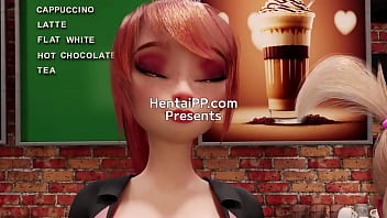 Секс крошек-фута (девушка с членом) в кафе ◆ 3D анимация